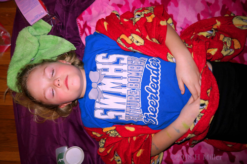 Patiently Waiting And Peacefully Posing! Party Guest At Facial Station! Patiently Waiting And Peacefully Posing! Party Guest At Facial Station!