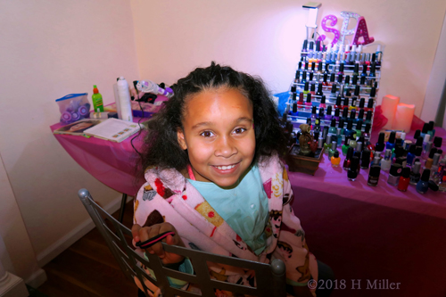 Prepped, Primed, And Polished! Spa Party Guest Relaxes At The Kids Nail Salon!