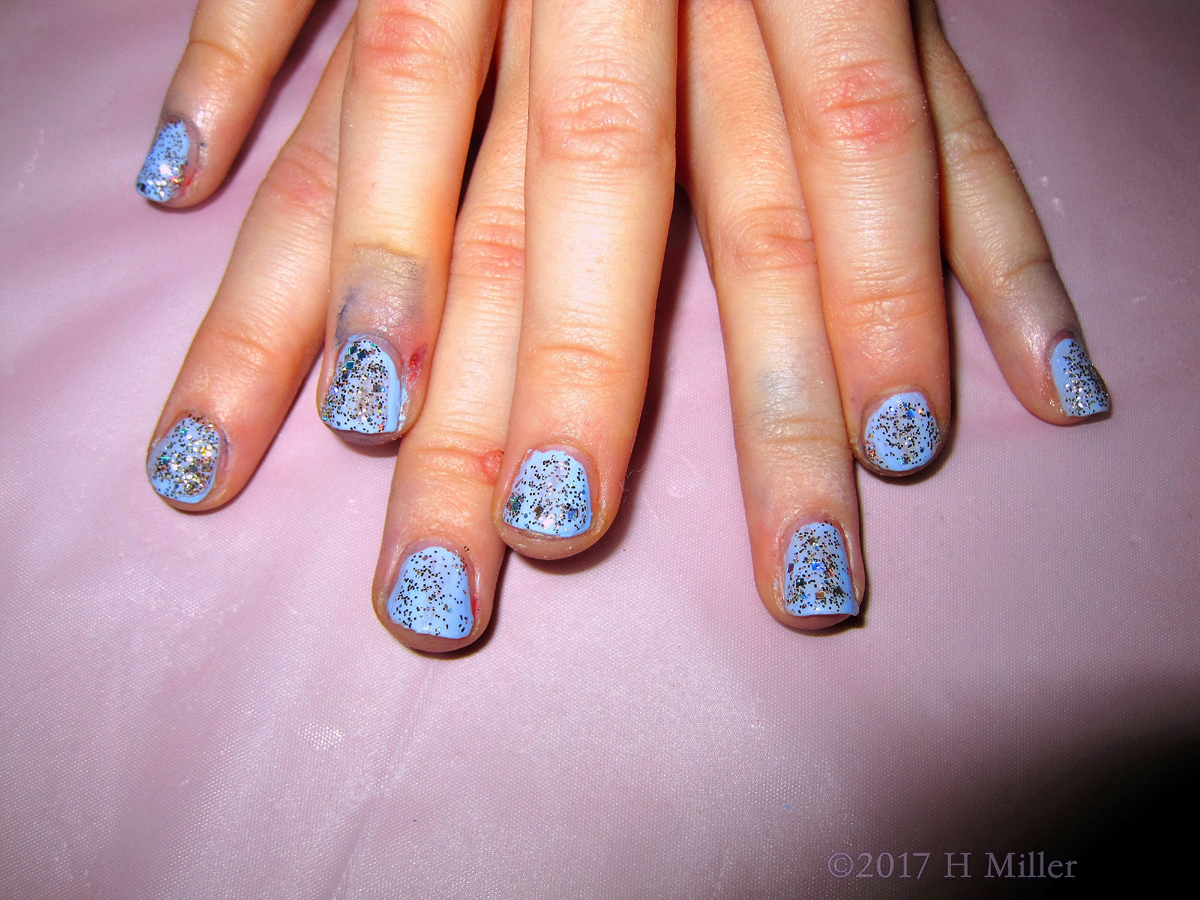 The Amazing Galaxy With Glitter Kids Manicure! 