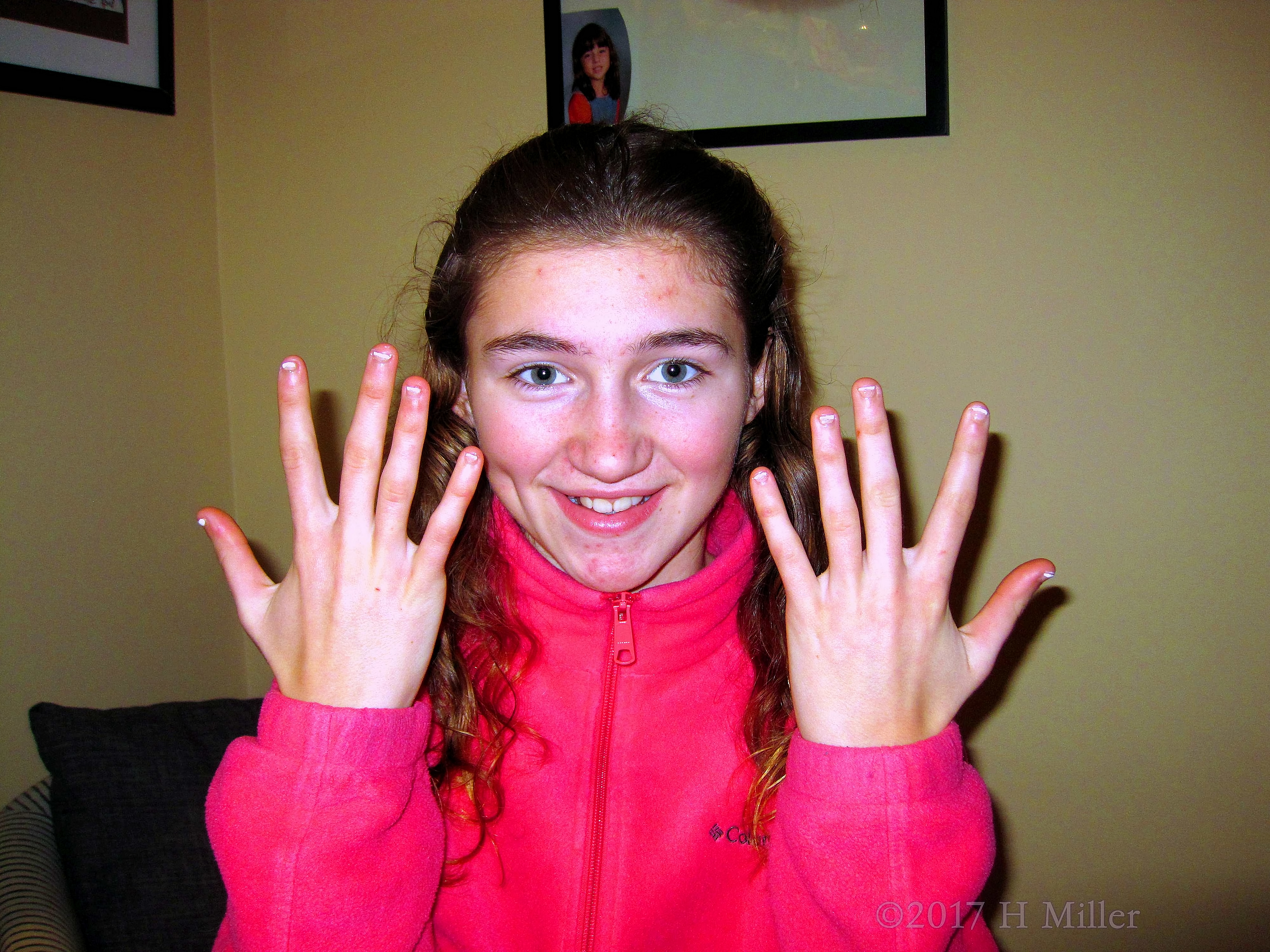 Look How Happy She Is With Her French Manicure Kids Nail Design! Look How Happy She Is With Her French Manicure Kids Nail Design!