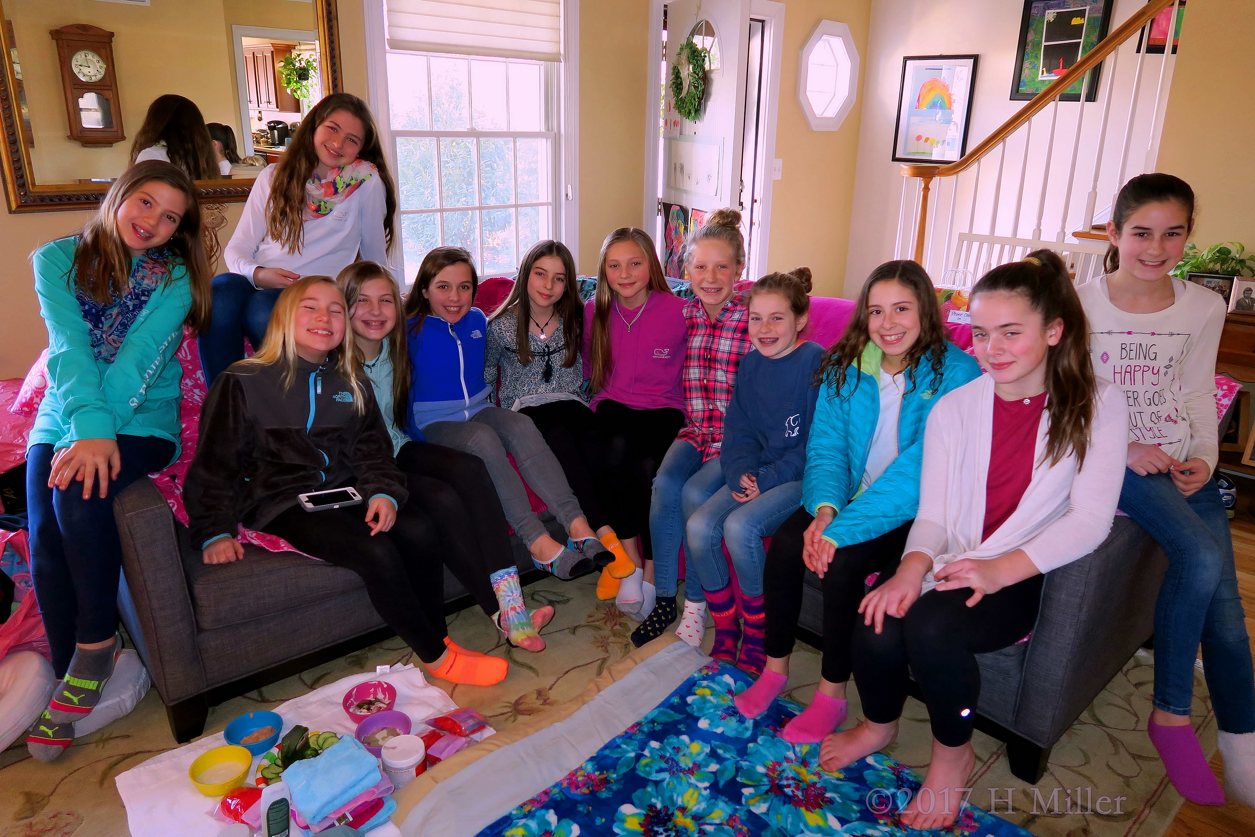 Party Guests Group Photo At The Spa Birthday Party Party Guests Group Photo At The Spa Birthday Party