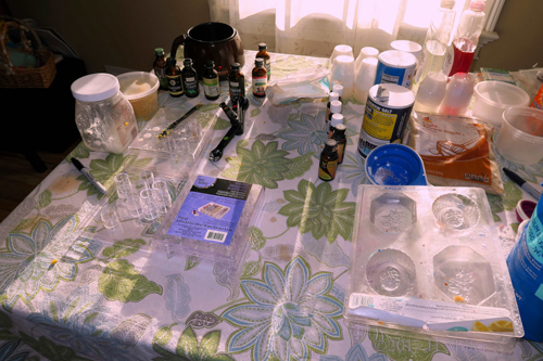 Everything Is Ready On The Crafts For Kids Table At The Spa For Girls! Everything Is Ready On The Crafts For Kids Table At The Spa For Girls!