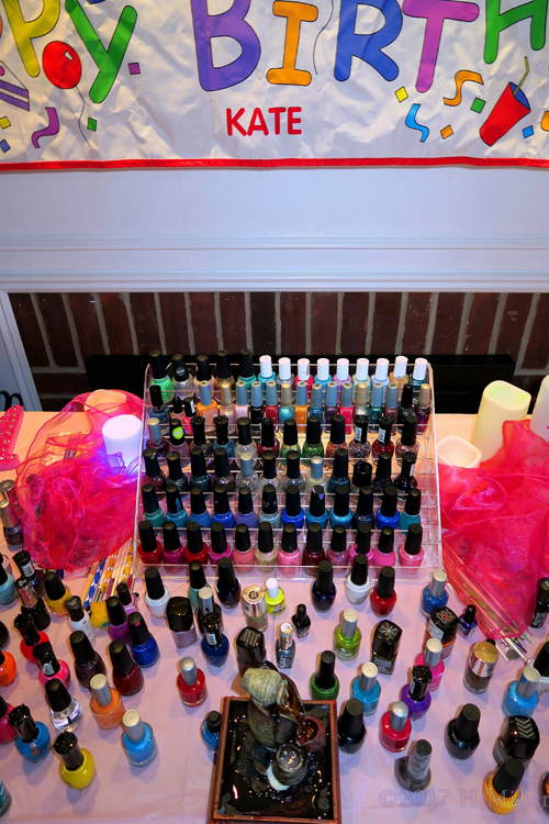 Look At The Amazing Collection Of Nail Polish At The Kids Nail Spa!