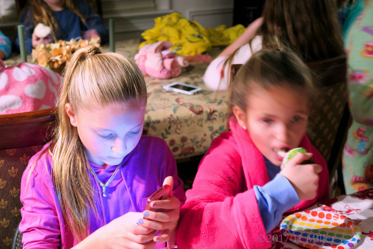 Party Guest Is Checking Her Phone 