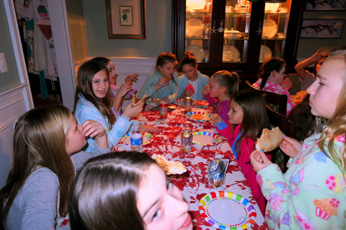 Guests Are Quite Busy Having Snacks Together At Kate's Party!