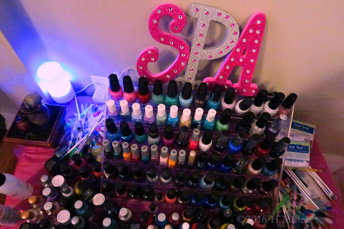 The Nail Spa All Set Up And Ready For The Girls Spa Party!