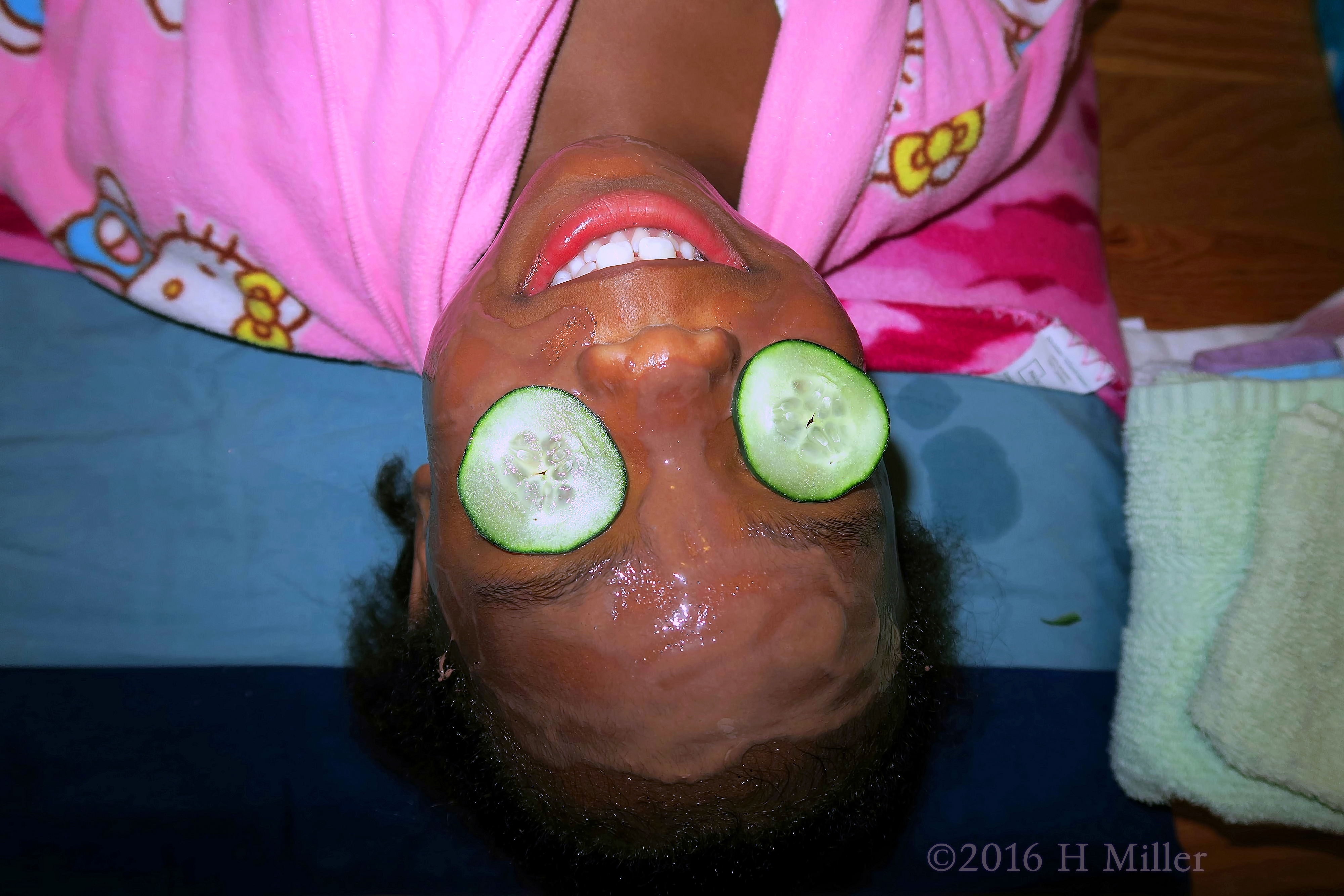 A Big Smile During Her Girls Facial! A Big Smile During Her Girls Facial!