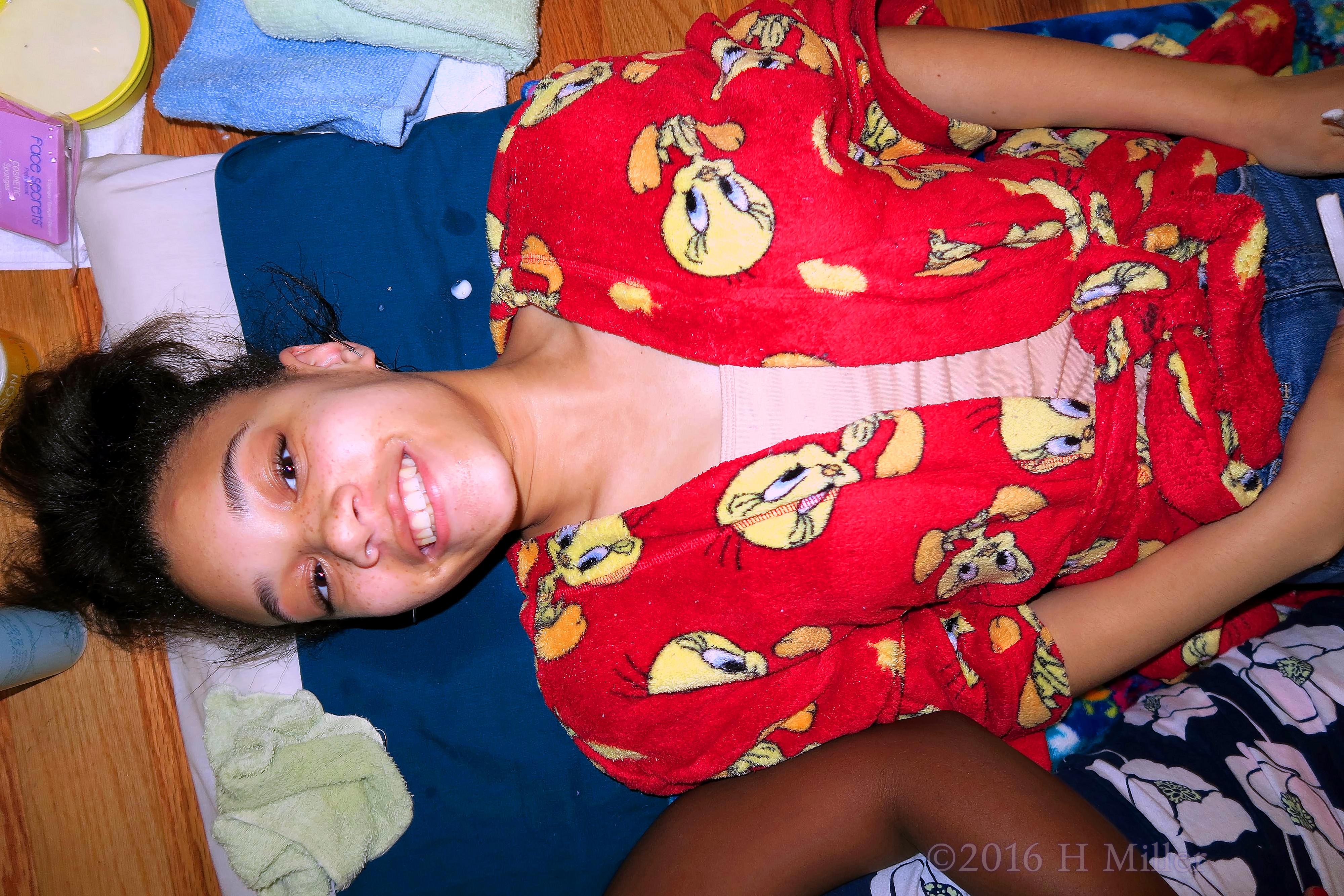 Smiling After Her Facial For Kids! Smiling After Her Facial For Kids!