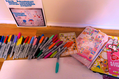 A Closeup Of The Markers And Stickers To Design The Spa Birthday Card! A Closeup Of The Markers And Stickers To Design The Spa Birthday Card!