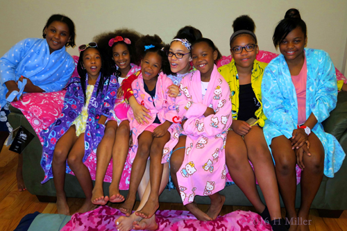 Gathered Together In Spa Robes For Another Group Picture!