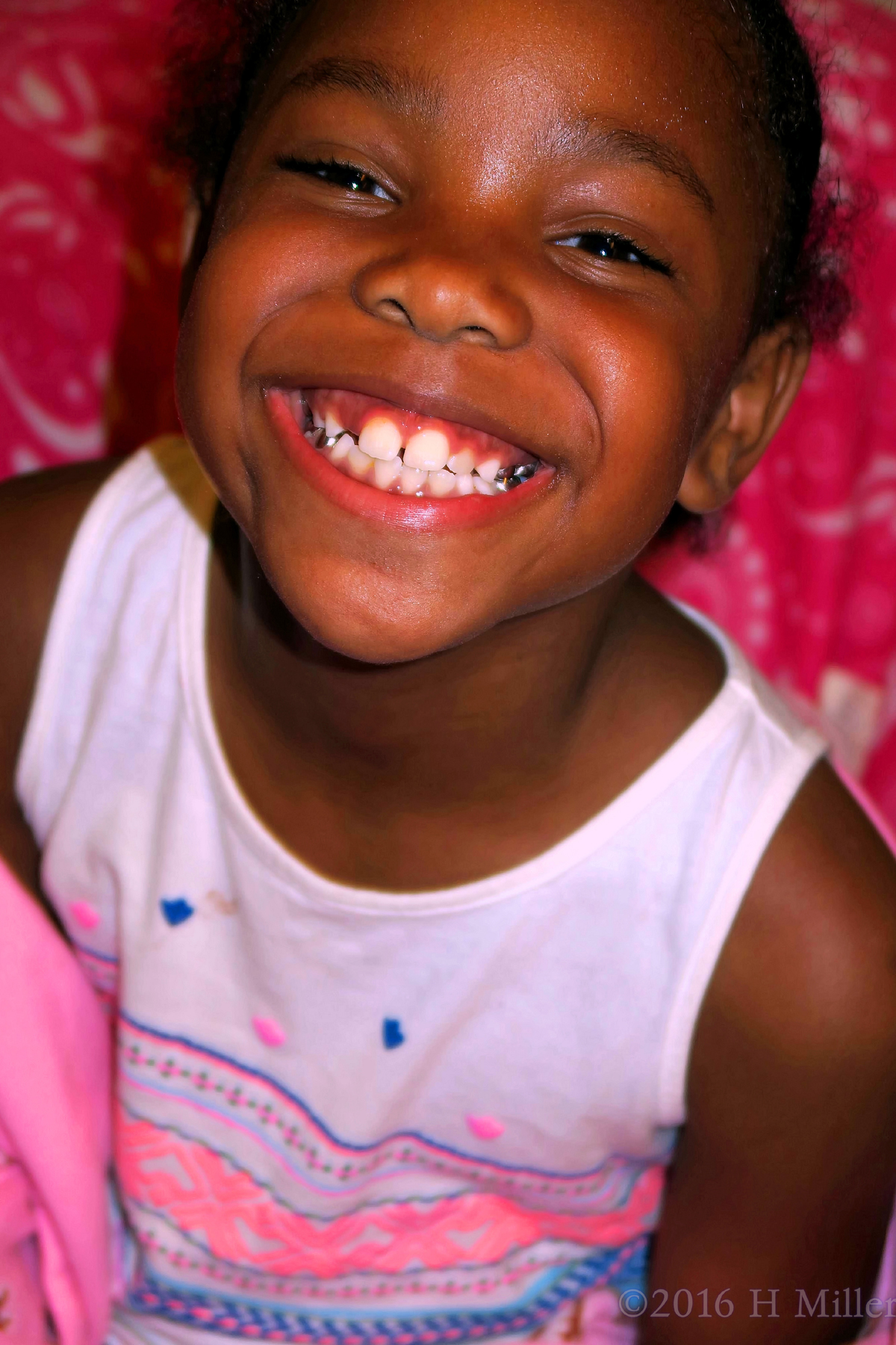 Big Smiles During Dinner At The Kids Spa Party! 