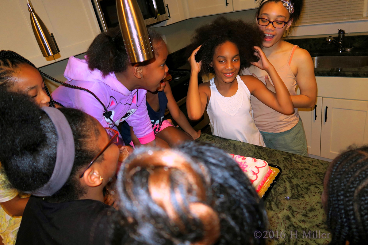 Everyone Gathers Around The Birthday Cake! 