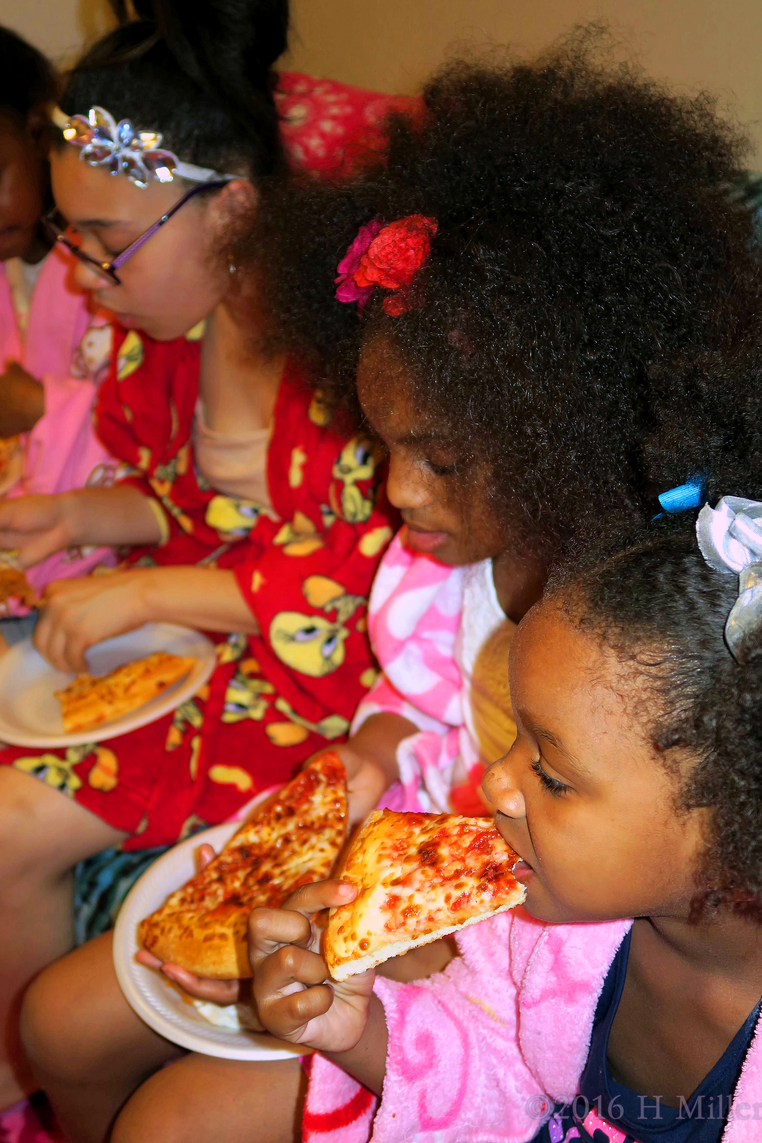 Everyone Is Eating Their Pizza! Everyone Is Eating Their Pizza!