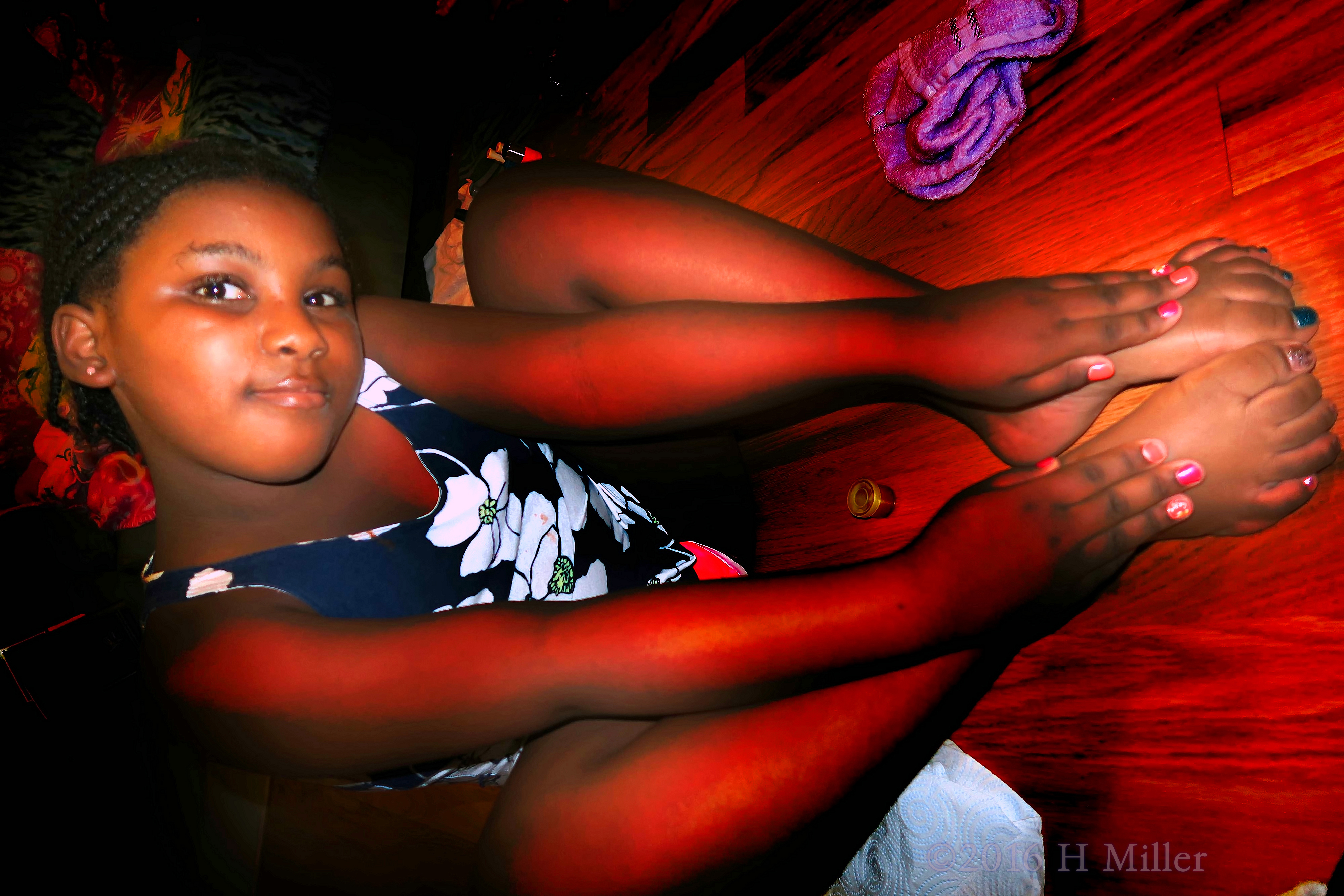 Her Kids Manicure And Kids Pedicure Are In Her Favorite Colors! Her Kids Manicure And Kids Pedicure Are In Her Favorite Colors!