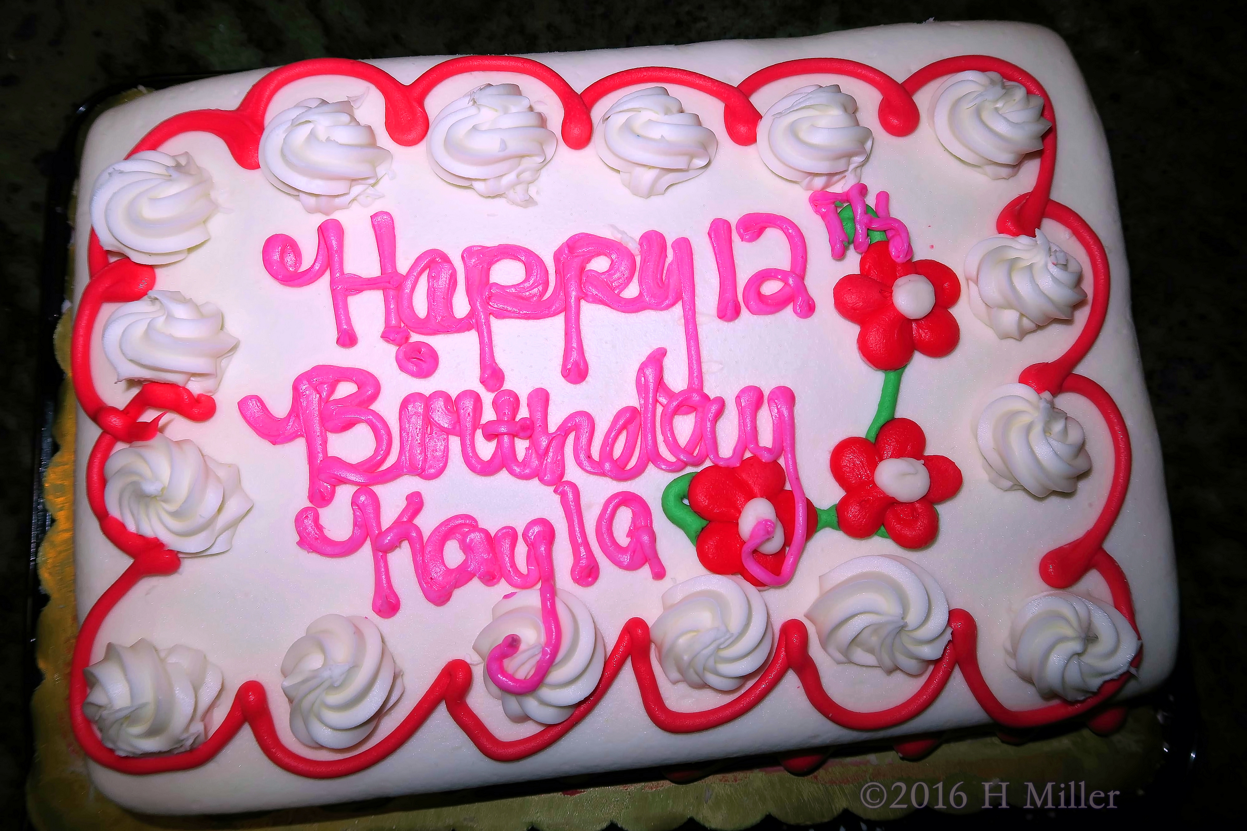Kayla's Kids Spa Party Birthday Cake! 