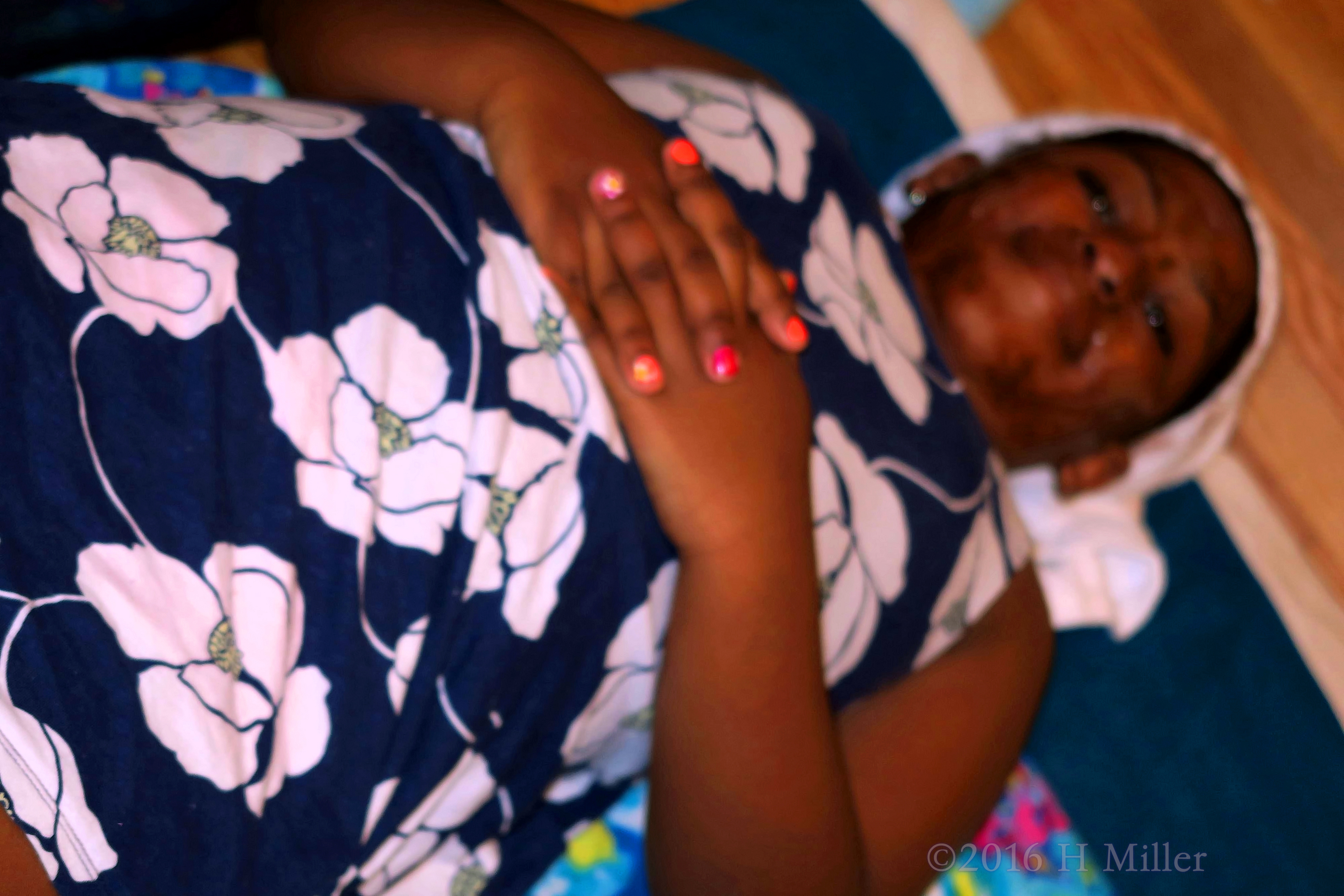 Smiling Before Her Facial. Smiling Before Her Facial.