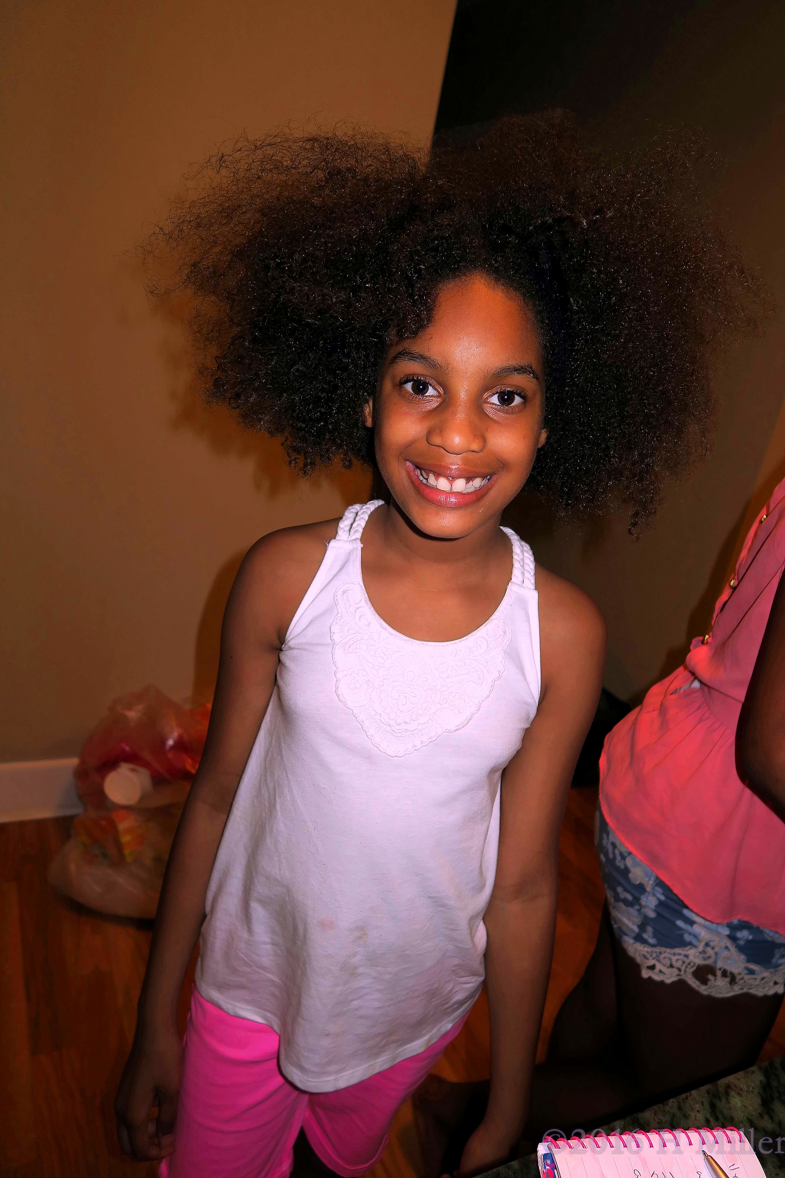 The Birthday Girl Smiles At Her Spa Party For Girls! The Birthday Girl Smiles At Her Spa Party For Girls!