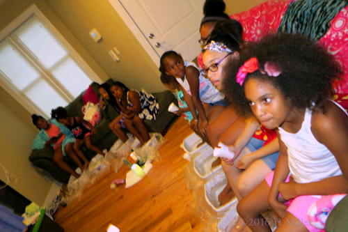 Chilling Together At The Spa Party During Kids Pedicures! Chilling Together At The Spa Party During Kids Pedicures!