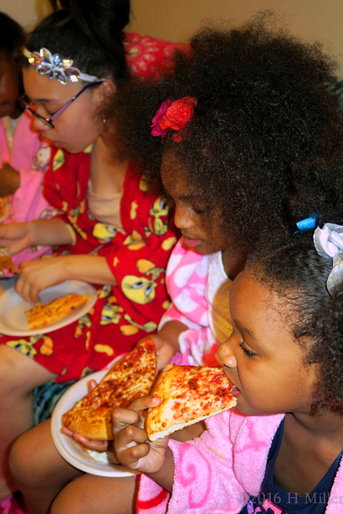 Everyone Is Eating Their Pizza! Everyone Is Eating Their Pizza!