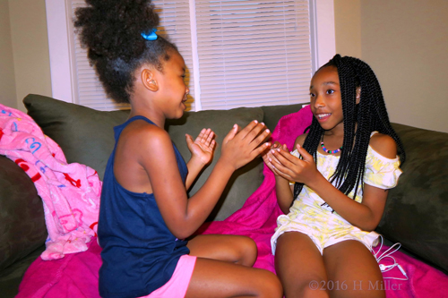 Playing Paddy Cake At The Kids Spa. Playing Paddy Cake At The Kids Spa.