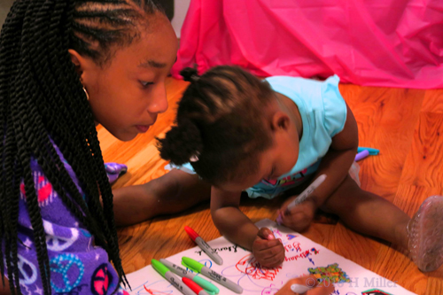 She Is Enjoying Making Pretty Pictures For Kayla On The Spa Birthday Card! She Is Enjoying Making Pretty Pictures For Kayla On The Spa Birthday Card!