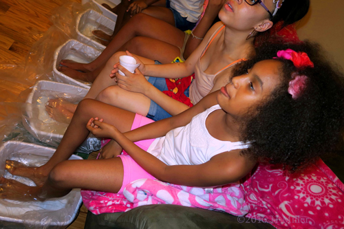 The Birthday Girl Chilling At The Spa For Girls. The Birthday Girl Chilling At The Spa For Girls.