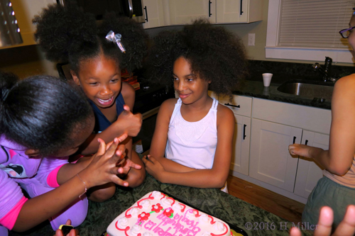 The Birthday Girl Smiles Before Cake!