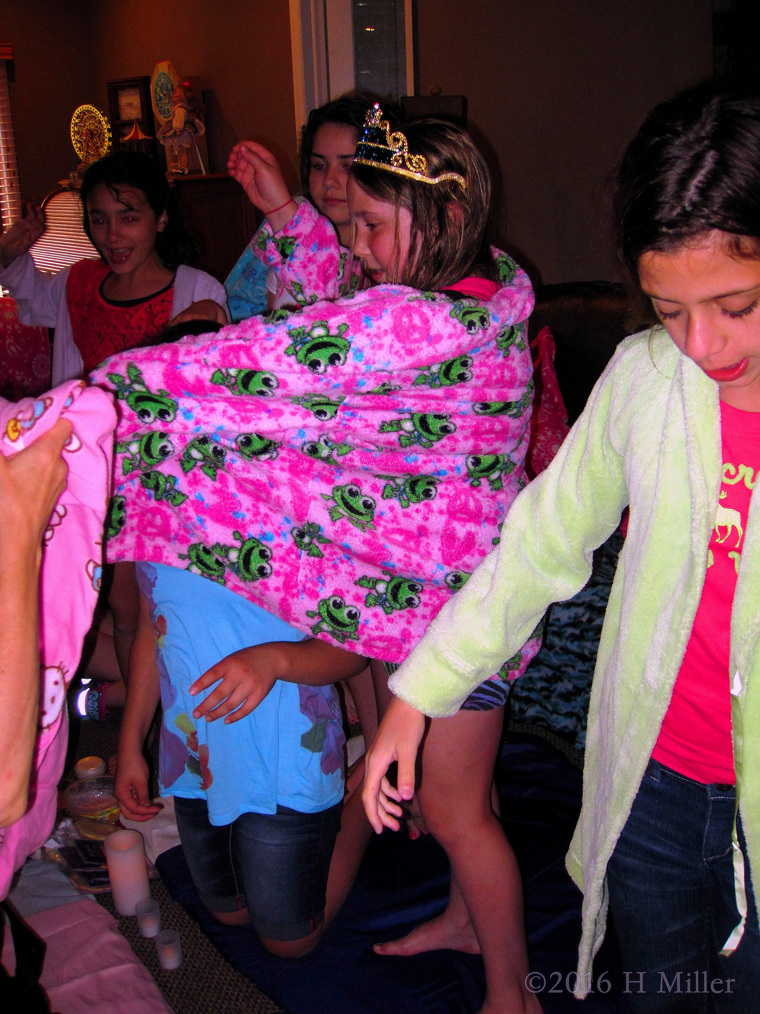 The Birthday Girl Has A Cool Frog Kids Spa Robe The Birthday Girl Has A Cool Frog Kids Spa Robe