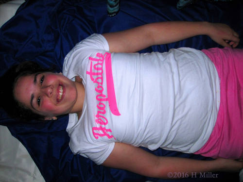 Smiling In The Facial And Kids Massage Area Smiling In The Facial And Kids Massage Area