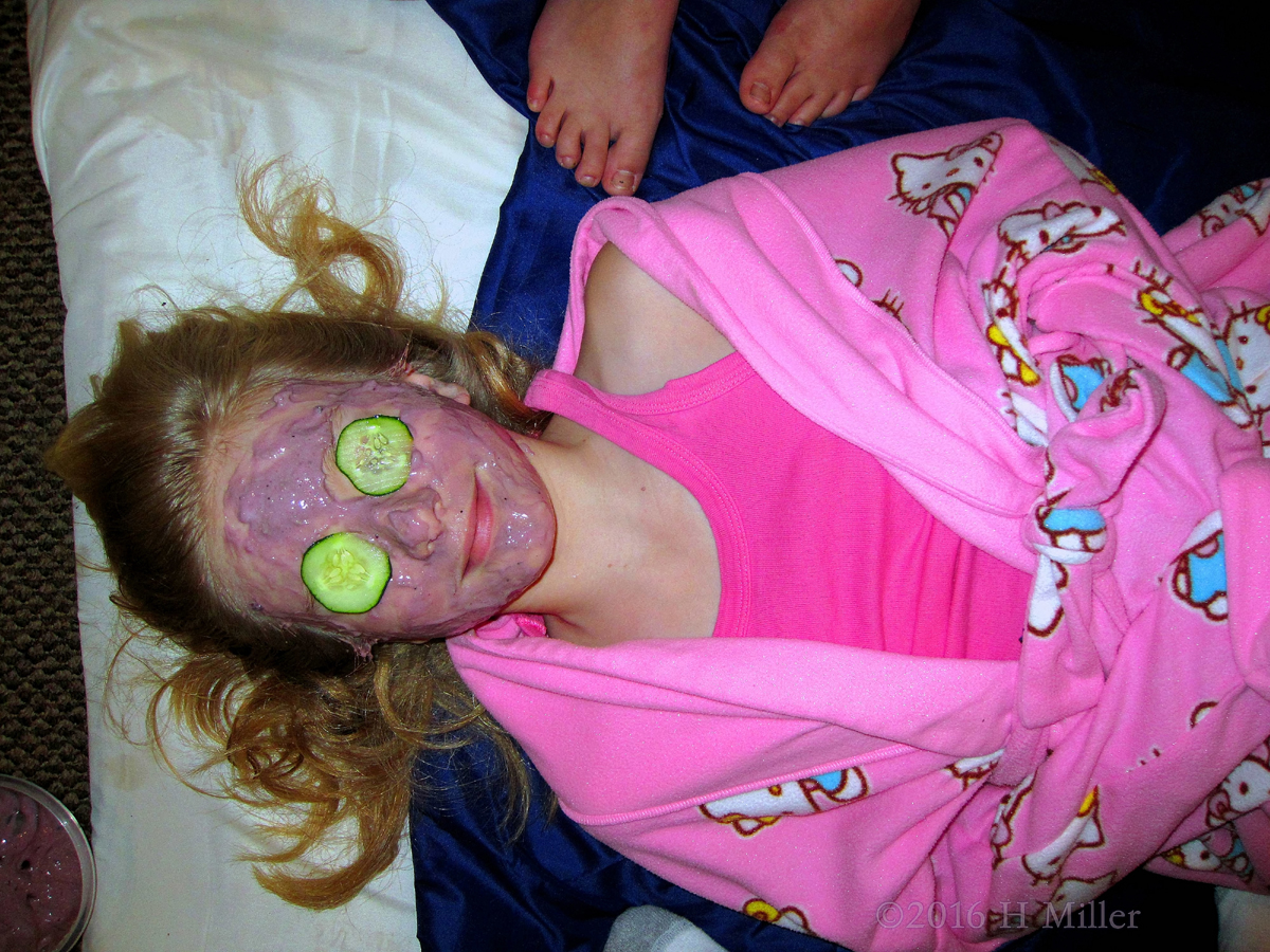 Relaxing In A Blueberry Home Kids Facial