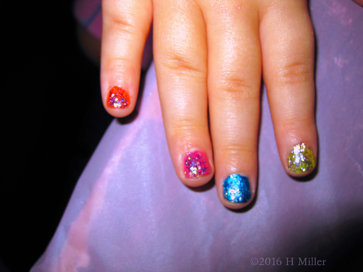 Glittering Colour Nail Polish, Looks Amazing On This Girls Mini Mani! 1200px~40~.jpg Smiling In The Facial And Massage Area 