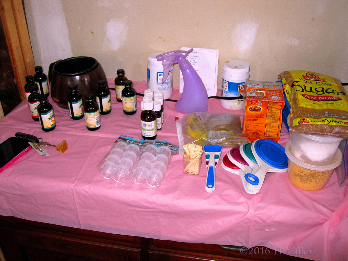 Ingredient Table For Kids Craft Activities At The Spa Party For Girls. 1200px~10~.jpg The Couch Is Now Part Of The Home Kids Spa 