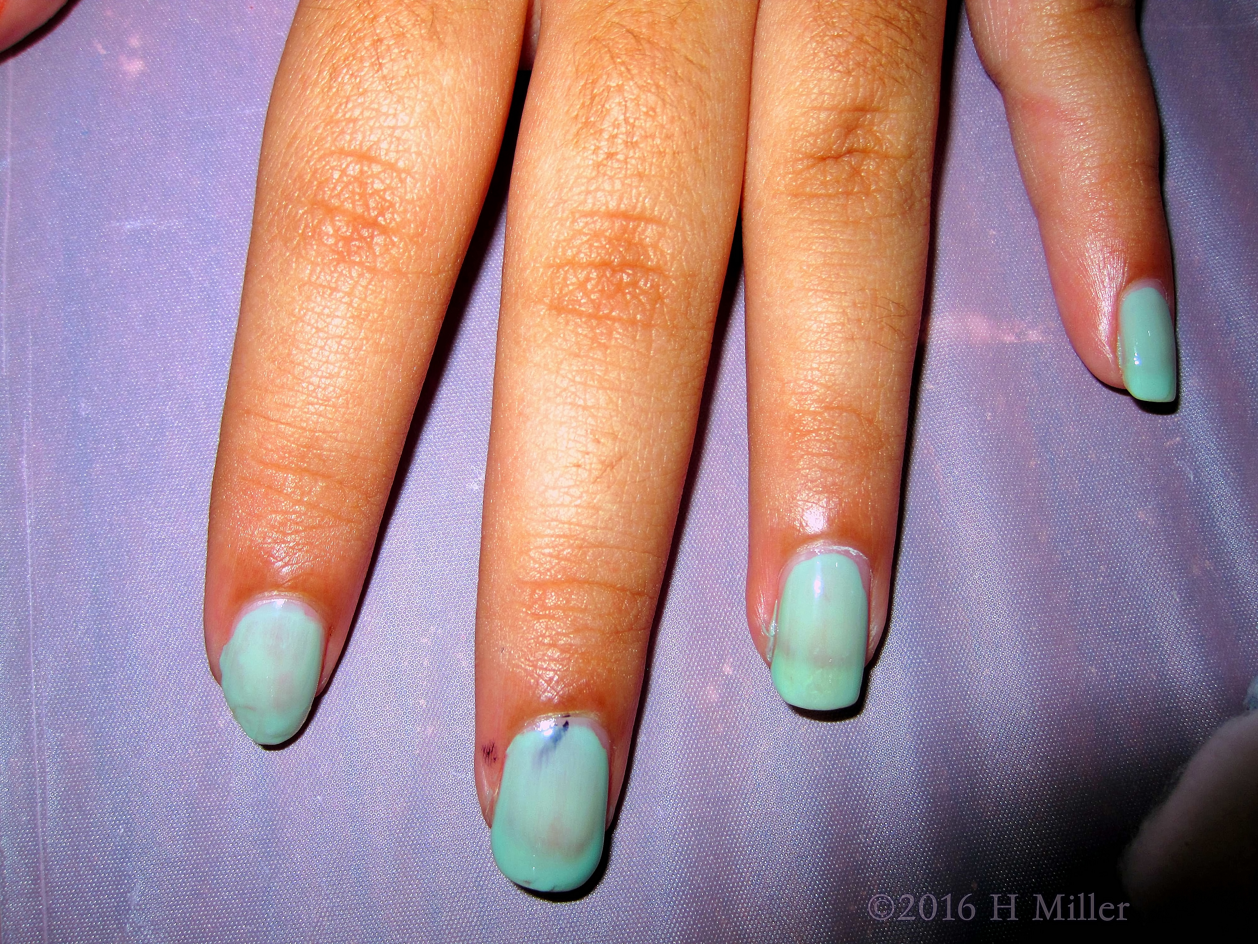 One More Click Of This Pretty Kids Manicure! 