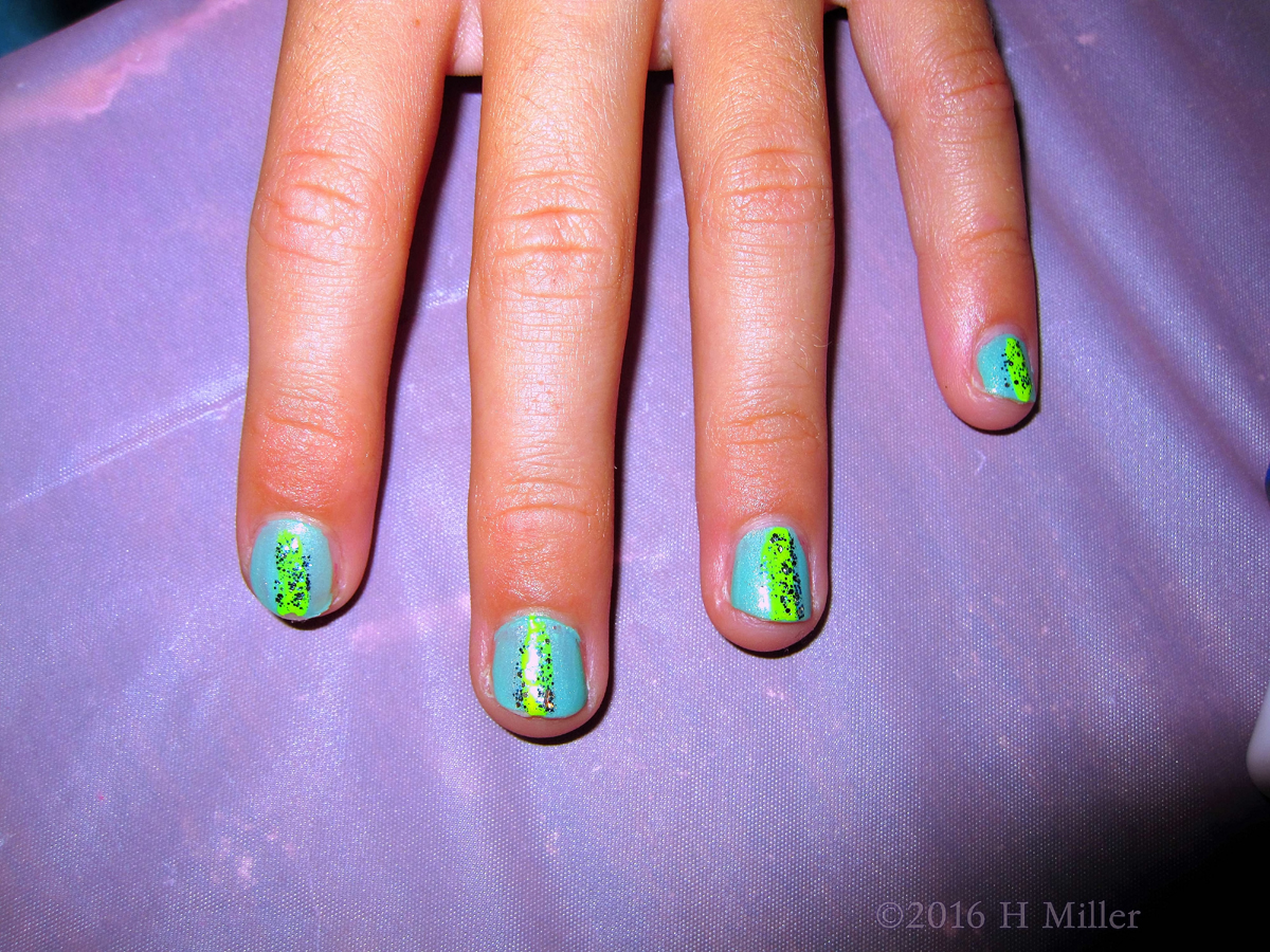 Greenish Hue Pretty Mani For Kids! 1200px~12~.jpg Relaxing In Her Homemade Spa Facial 