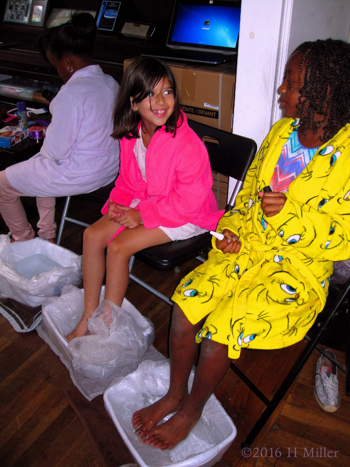 Kayla And Her Friend Enjoying Kids Pedicures At Her Spa Birthday Party! 1200px~22~.jpg Ready For Her Kids Facial 