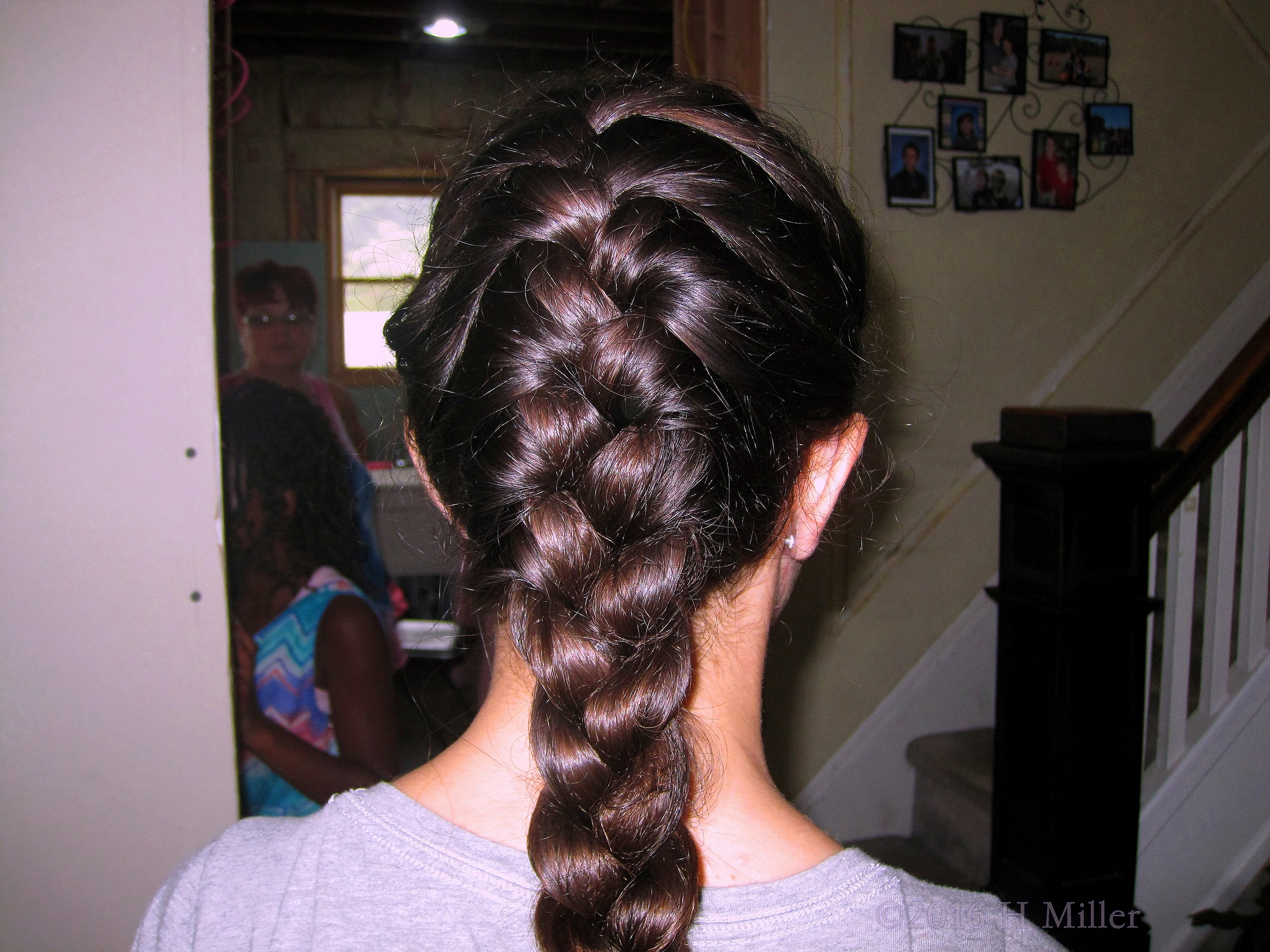 Neatly Done French Braid Girls Hairstyle Looks Perfect. Neatly Done French Braid Girls Hairstyle Looks Perfect.