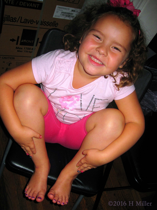 She's So Happy After Getting An Amazing Kids Pedi And Manicure! She's So Happy After Getting An Amazing Kids Pedi And Manicure!