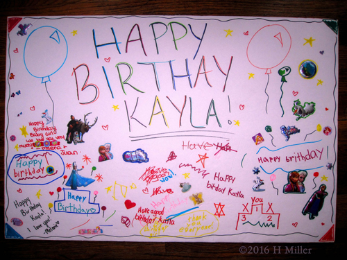 Such A Cute Spa Birthday Card Made By Kayla's Friends!