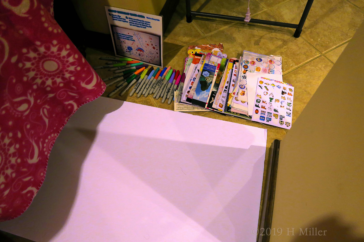 Amazing Stickers, Sharpies, And Art Supplies For The Spa Birthday Card 1