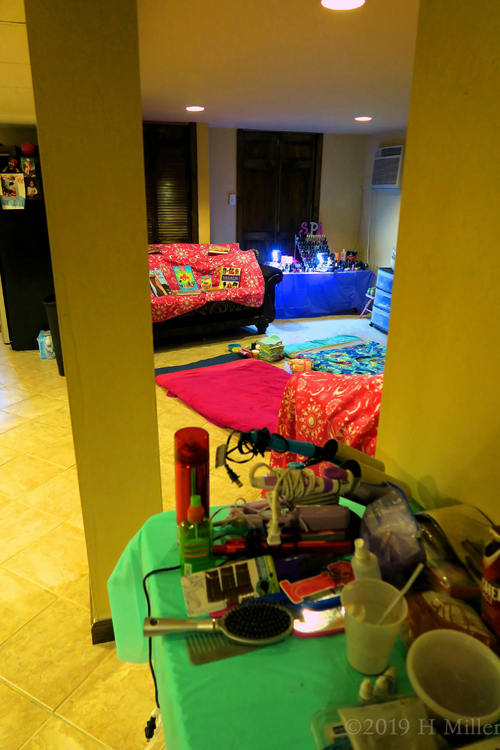 Colorful Side View Of The Decorated Spa Room At The Spa Party Colorful Side View Of The Decorated Spa Room At The Spa Party