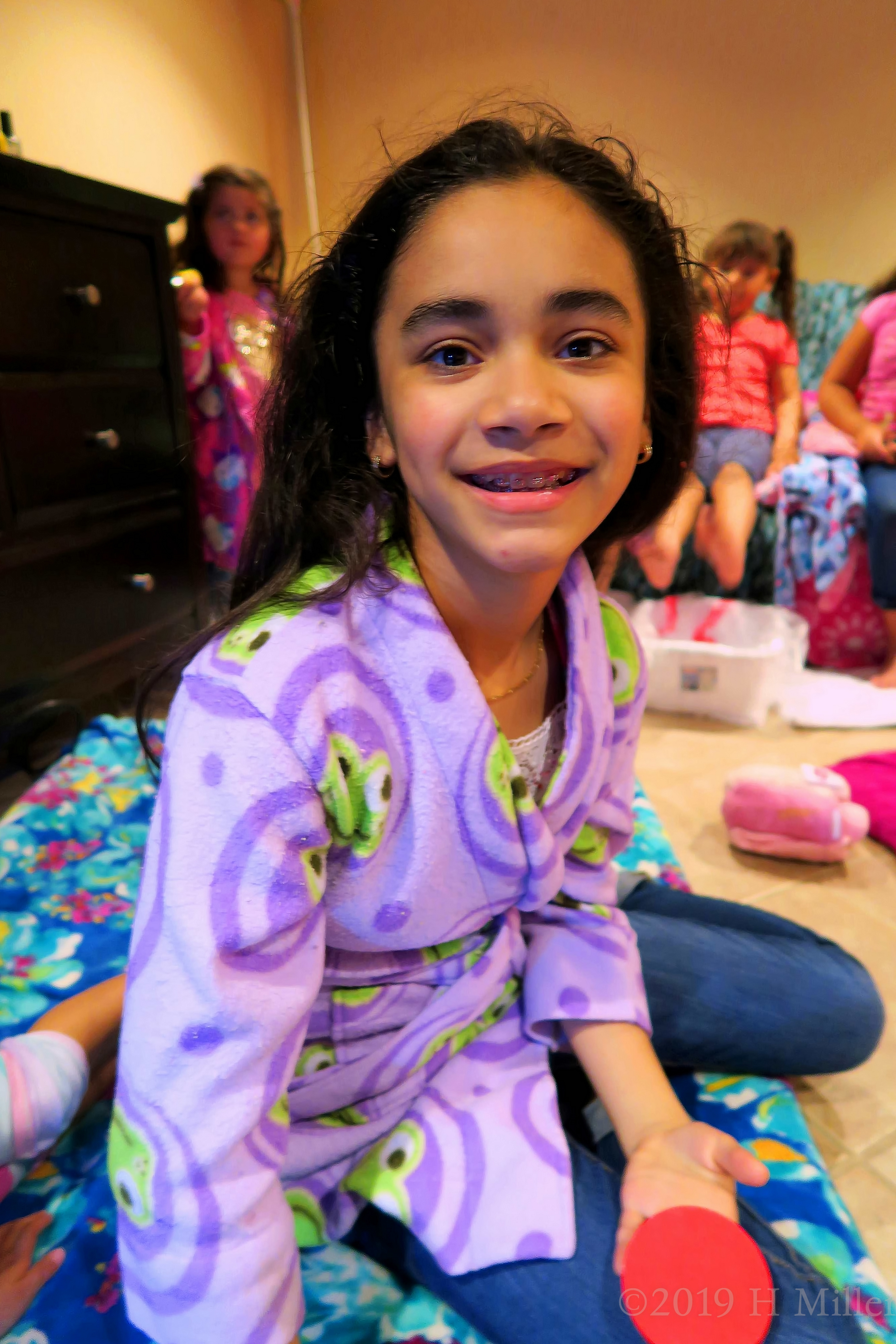 A Party Guest Smiling For The Photo After Her Kids Facial At The Spa Party 4 A Party Guest Smiling For The Photo After Her Kids Facial At The Spa Party 4