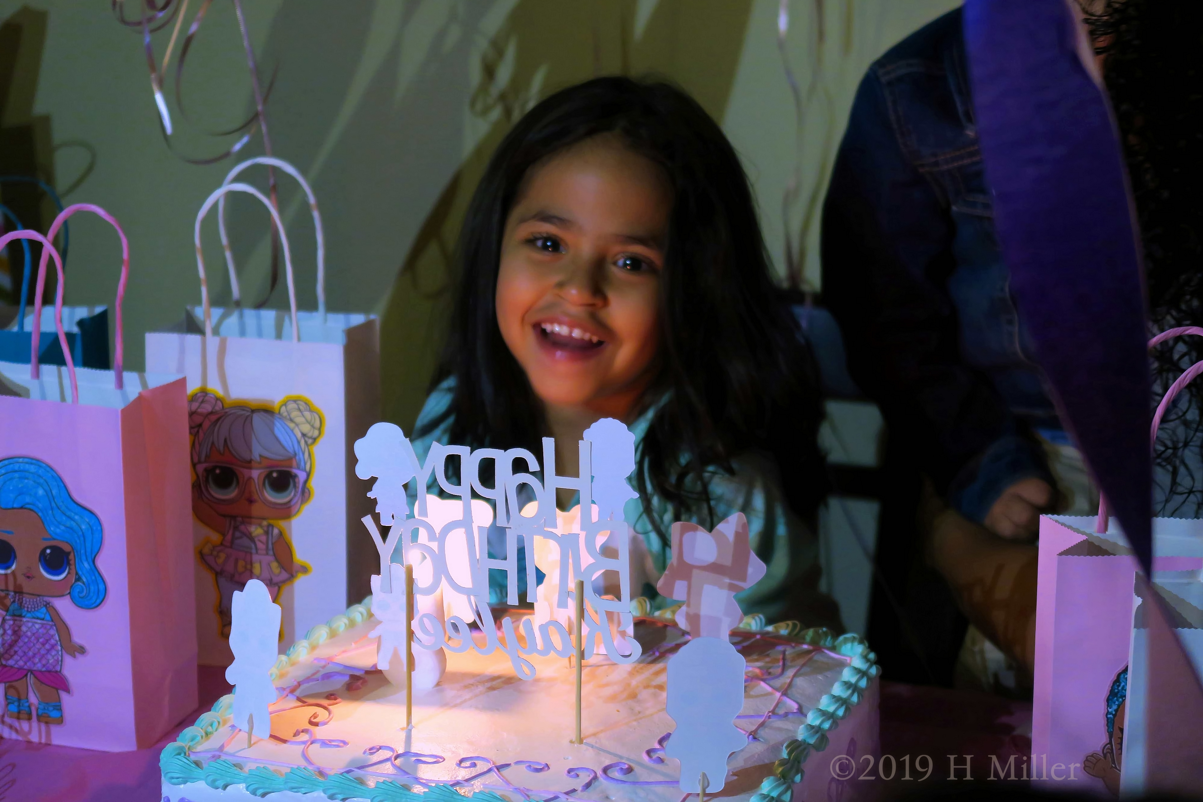 Birthday Girl Posing With Her Birthday Cake 4