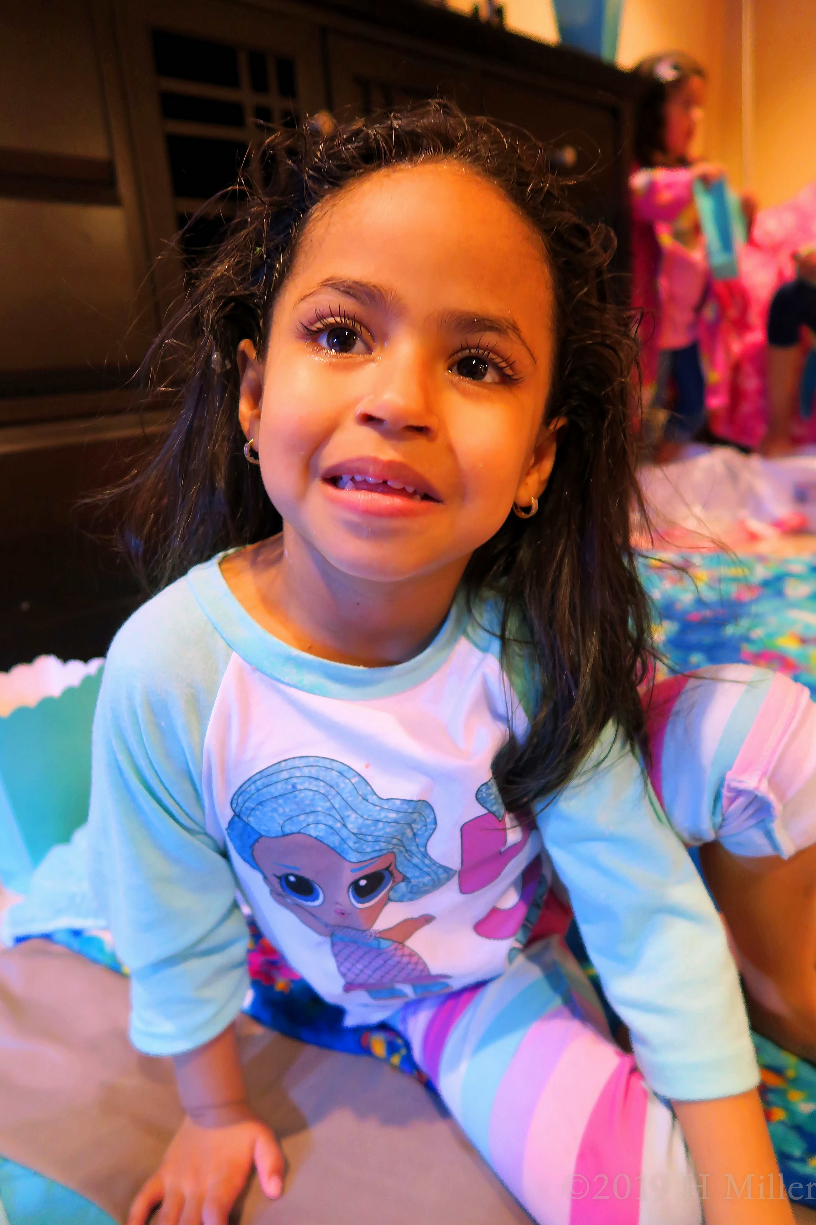 Birthday Girl Smiling At Her Spa Party 4 Birthday Girl Smiling At Her Spa Party 4