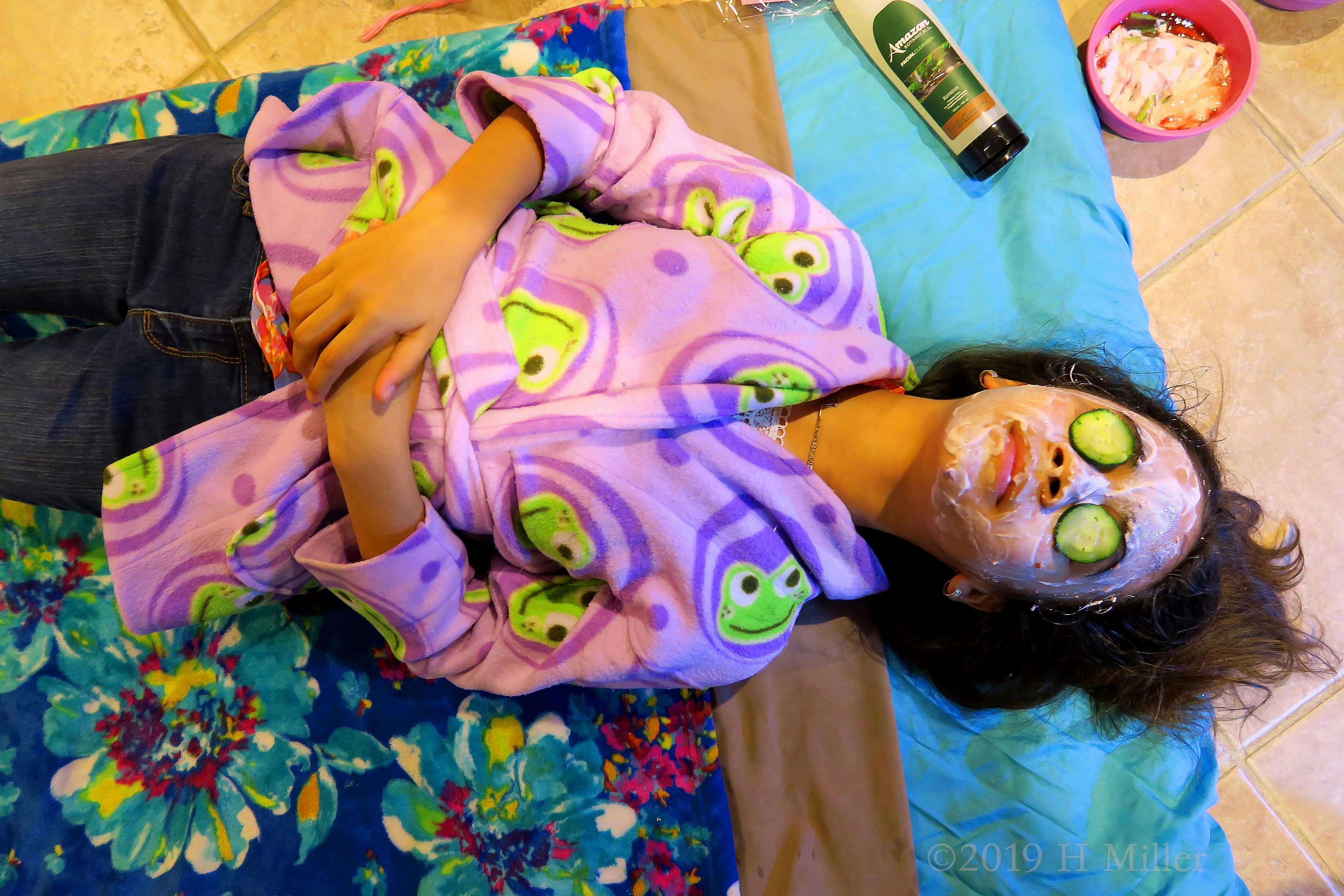 Party Guest Getting Her Kids Facial Done Party Guest Getting Her Kids Facial Done