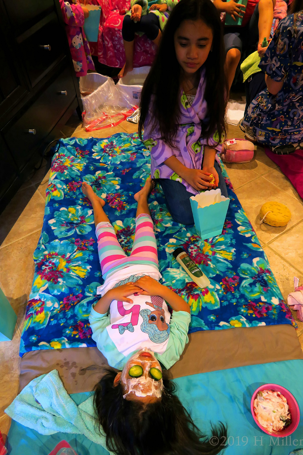 A Friend Helping The Birthday Girl With Her Girls Facial! A Friend Helping The Birthday Girl With Her Girls Facial!