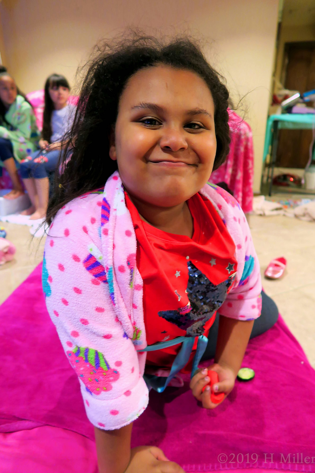 A Happy Party Guest After Her Kids Facial At The Kids Spa A Happy Party Guest After Her Kids Facial At The Kids Spa