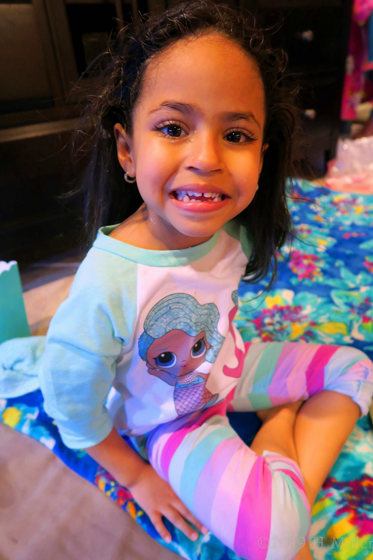 A Smiling Birthday Girl Happy For Her Spa Party! A Smiling Birthday Girl Happy For Her Spa Party!