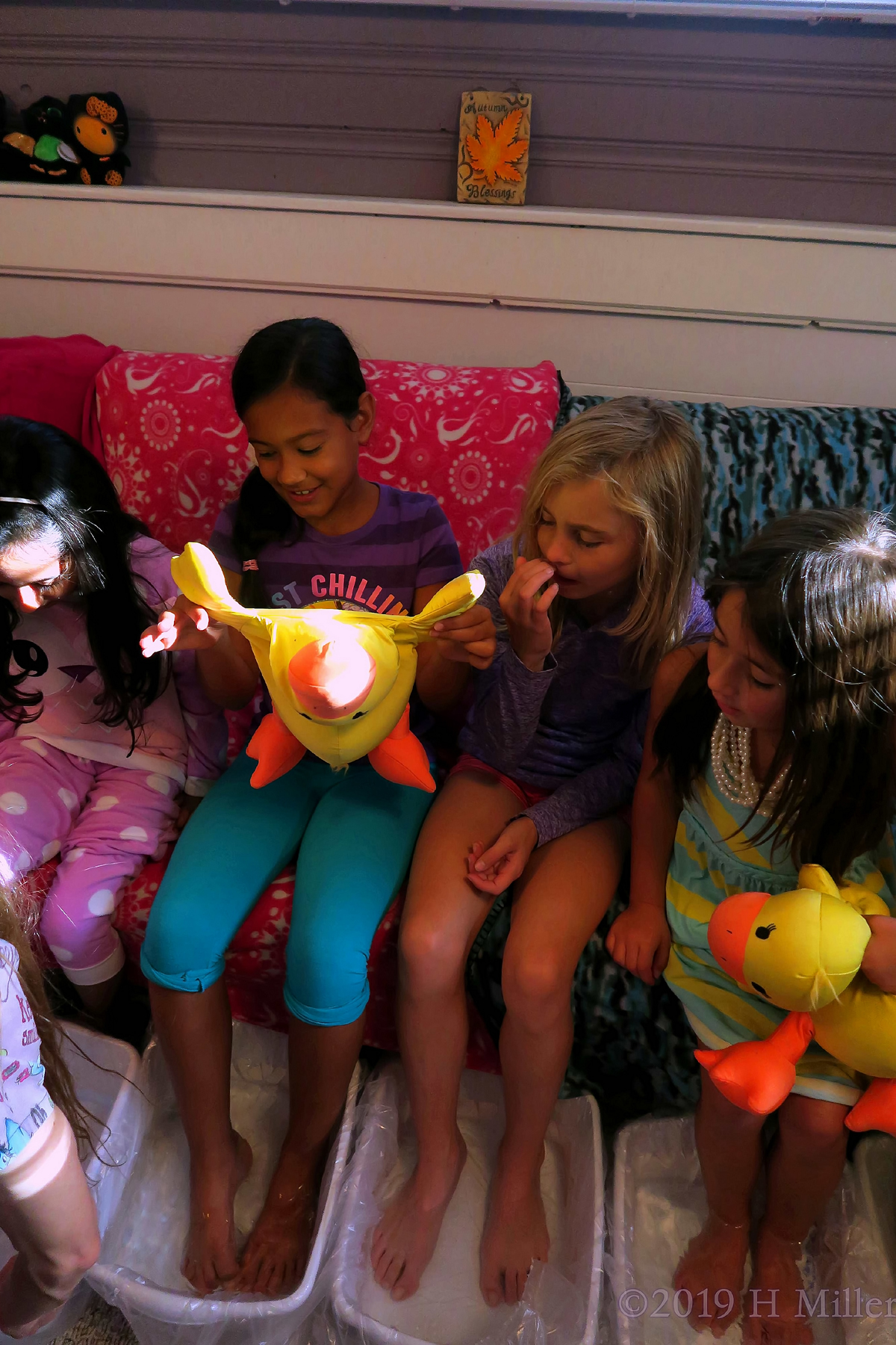Fun Duck Toys During Kids Pedicures With Keira's Friend 