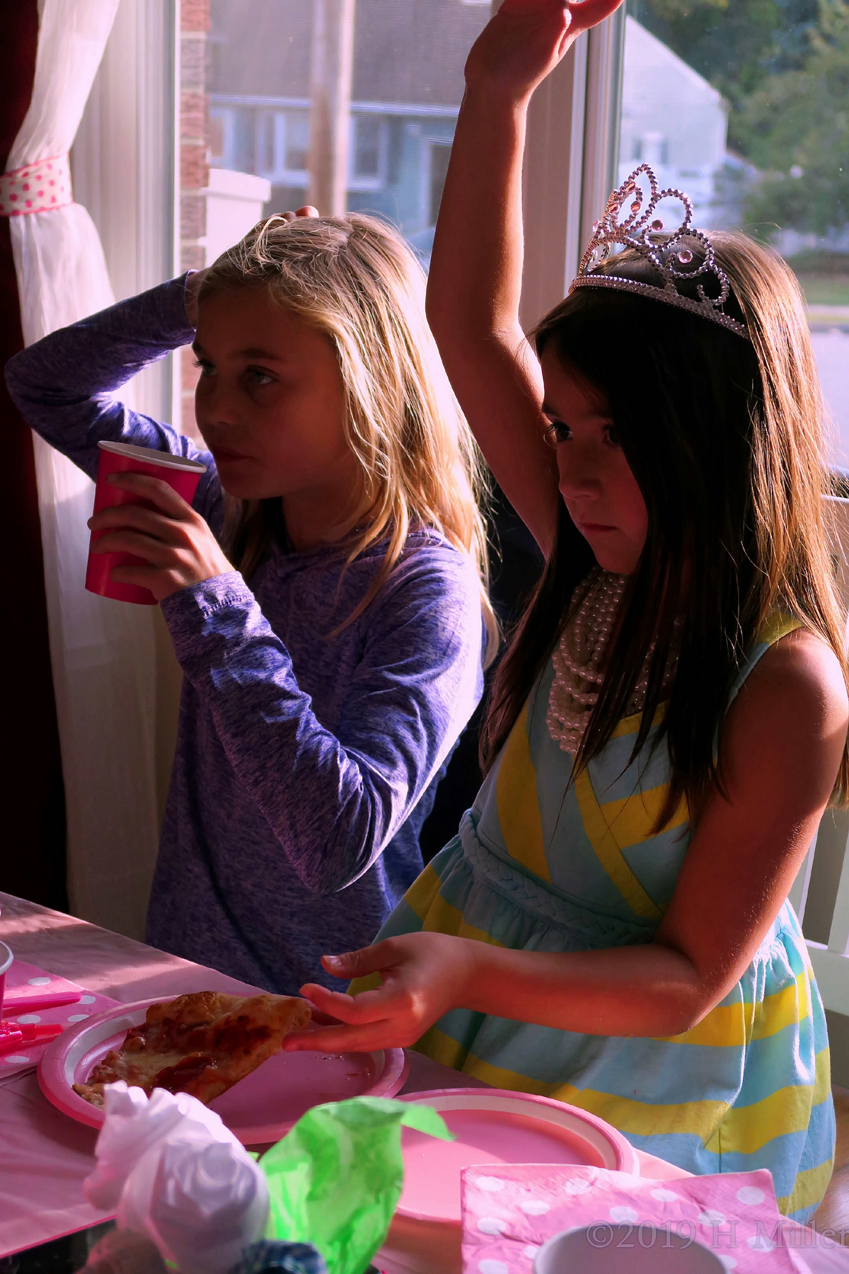 Birthday Girl Decked Out In Her Crown And Pearls 