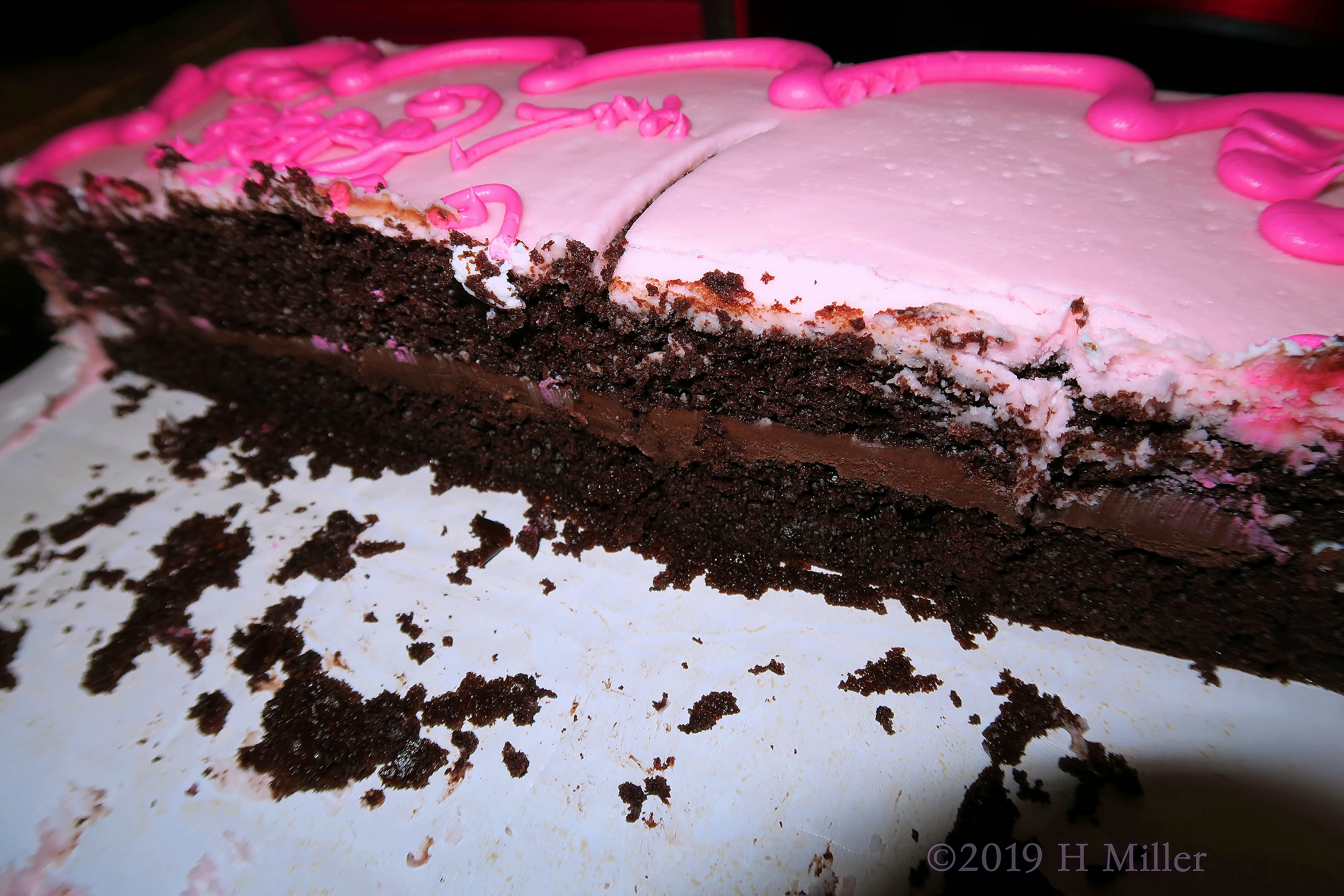 Side View Of Delicious Chocolate Cake Side View Of Delicious Chocolate Cake